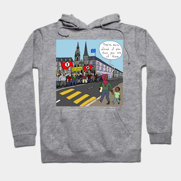 Afraid Of You Hoodie by Felipe.Makes.Cartoons